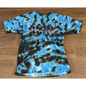 Vintage AC/DC North American Tour 2000 Tie Dye Shirt Mens Large Blue Black Band